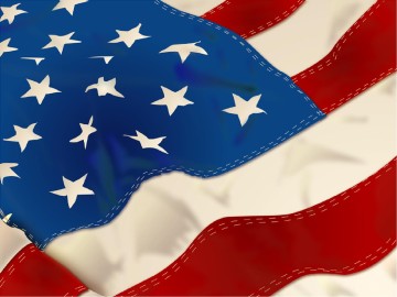 American Flag PowerPoint Template
