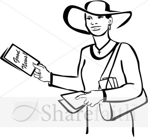 Christian Woman with Tract