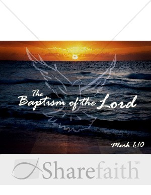 Baptism of the Lord with Sunset