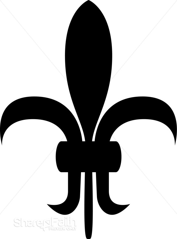 Black Fleur de lis