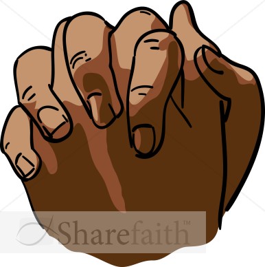 African American Clasped Hands