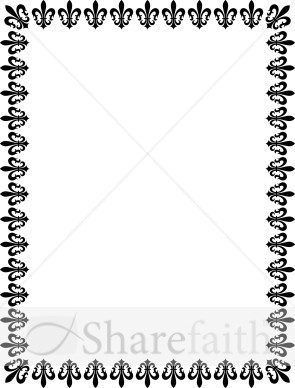 Fleur De Lis in Black and White
