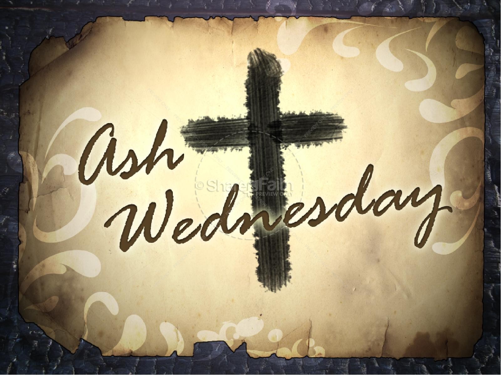 Ash Wednesday with Cross | slide 1