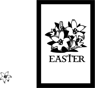 Black and White Easter Flowers