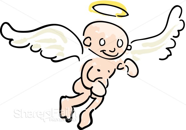 Baby Angel Looking Down