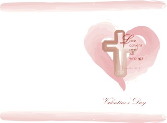Valentines Day Brushstroke Heart with Proverbs