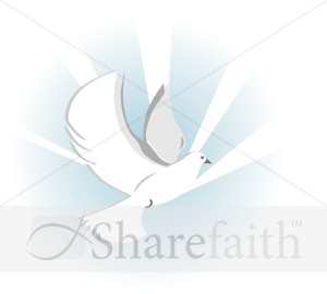 Dove with Blue Rays