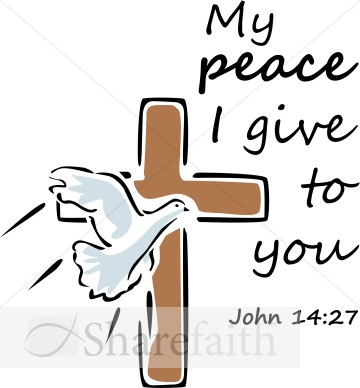 Peace I Give To You with Dove and Cross