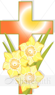 Organge Cross with Yellow Flowers