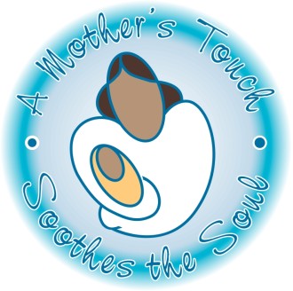 Mothers Touch with Blue Background