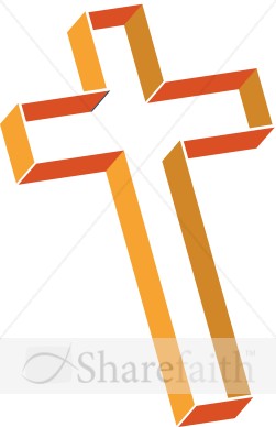 Multilevel Cross in Shades of Orange