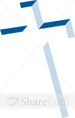Inlay Cross in Shades of Blue