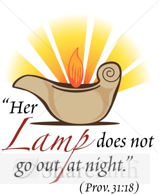 Antique Oil Lamp with Proverb