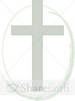 Cross with Brushstroke Wave