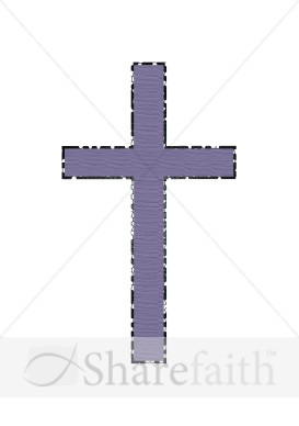 Purple Textured Cross