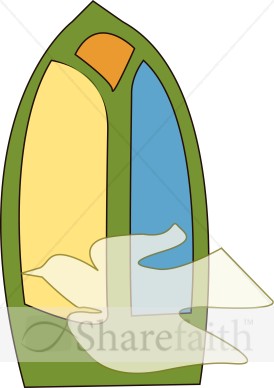 Dove with Colorful Stained Glass