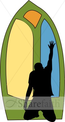 Male Praiser with Stained Glass