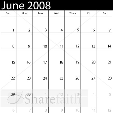 Calendar June 2008