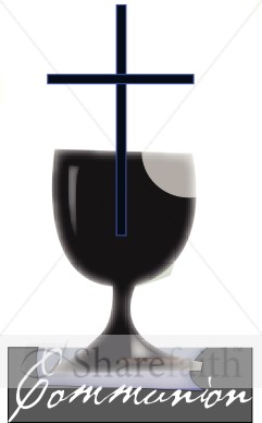 Black Communion Cup with Cross