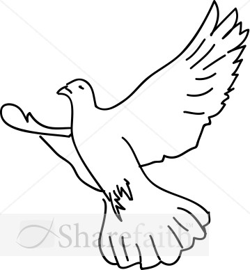 Dove Soaring with Wings Expanded