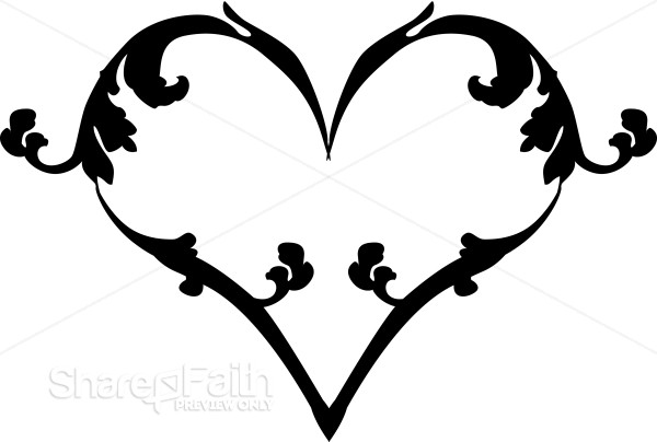 Heart with Curly Qs