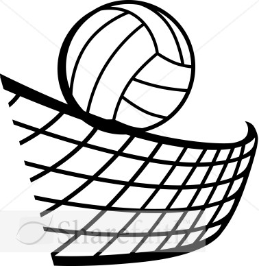 volleyball clipart. Volleyball in Black and White