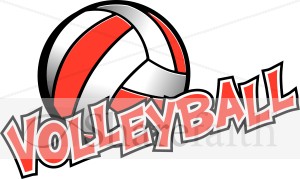Volleyball in Red and White