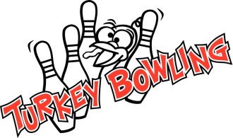 Turkey Bowling in Red Letters