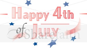 Happy Fourth Word Art