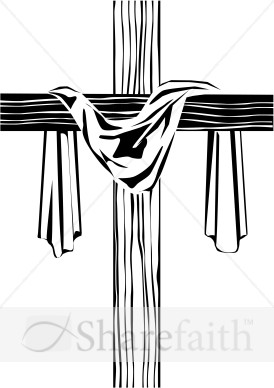 Wooden Cross with Shroud Image