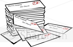Stack of Church Bills