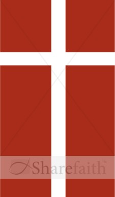 White Cross on Red