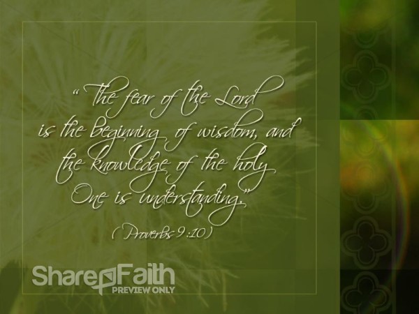 Fear of the Lord and Wisdom