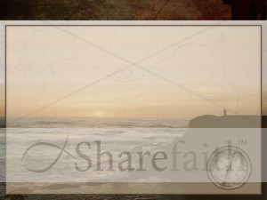 Cliff with Sunrise and a Compass