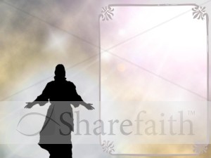 Text Ready Jesus in Silhouette