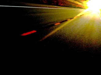 Road%20and%20Oncoming%20Light%20Photo