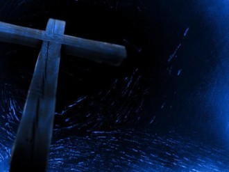 Blue Cross in the Night