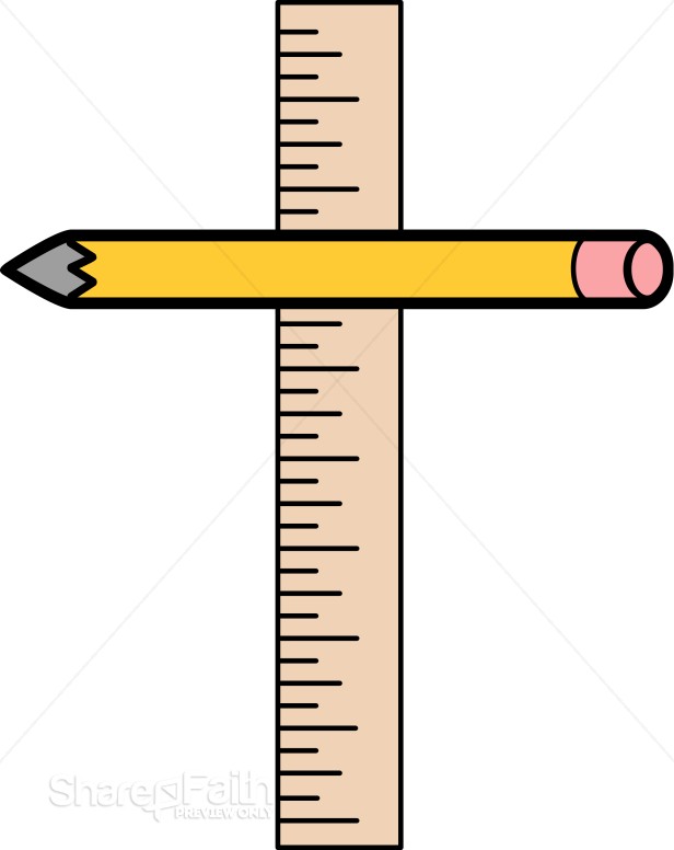 Cross Made with a Ruler and Pencil
