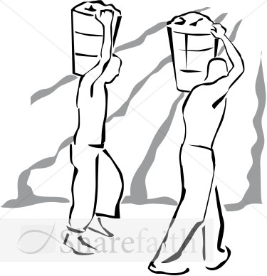 Field Workers in Black and White