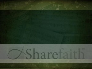 Musical Notes in Deep Green