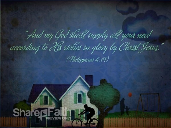 God Supplies All Needs Background Image