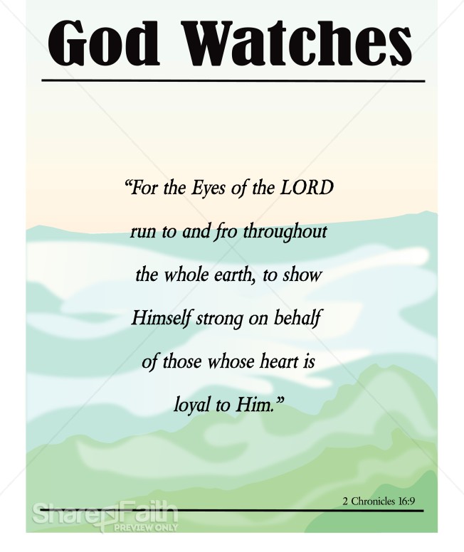 God Watches Bulletin Cover