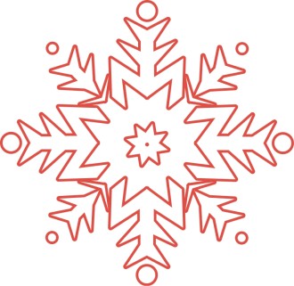 Red Crystal Snowflake