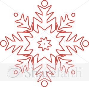 Red Crystal Snowflake