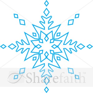 Blue Ice Crystal Snowflake