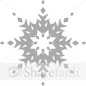 Muted Gray Snowflake