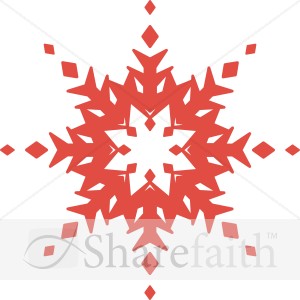 Condensed Red Snowflake