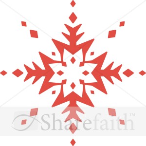 Decorative Red Snowflake
