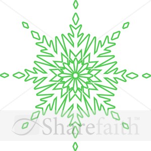 Green Circle Snowflake