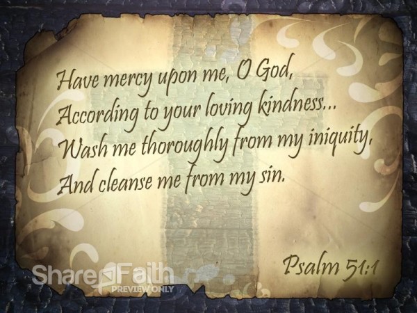 Scroll with Ashes and a Cross with a Psalm